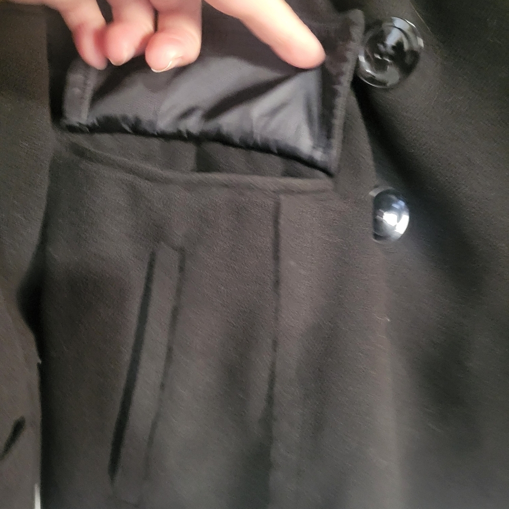 Attention  Black PeaCoat - Picture 4 of 10